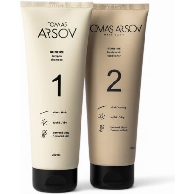 Tomas Arsov Bonfire šampon 250 ml + oplachový kondicionér 250 ml dárková sada – Zboží Dáma