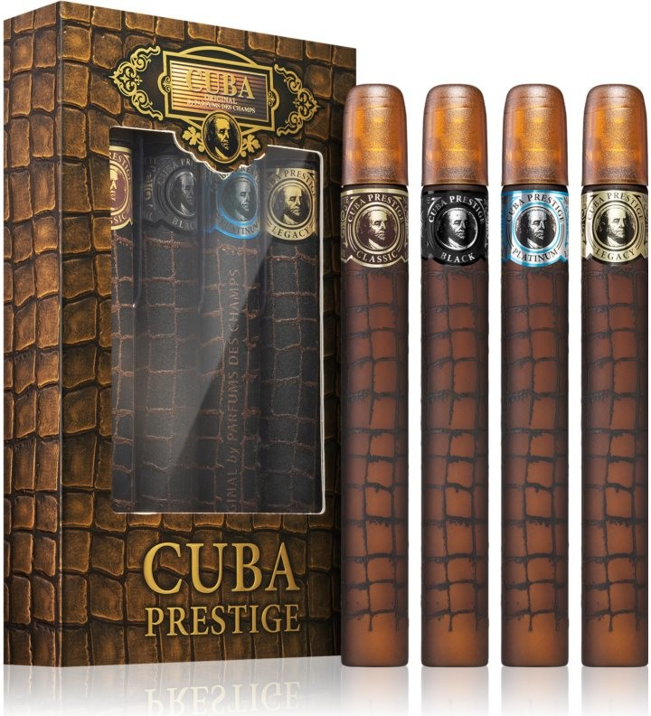 Cuba Prestige Gold EDT 35 ml + Red EDT 35 ml + Blue EDT 35 ml + Orange EDT 35 ml dárková sada