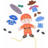 Dětské vyšívání Classic World figurka chlapečka Šněrování Navlékání křížkovým stehem + příslušenství