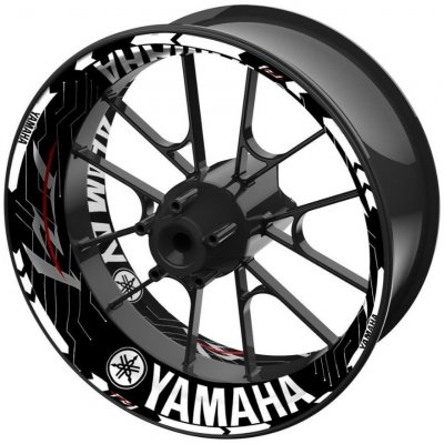 jednodílné polepy na kola YAMAHA FZ1 černo-bílá | Zboží Auto