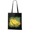 Nákupní taška a košík Plátěná tašká Banana style Černá