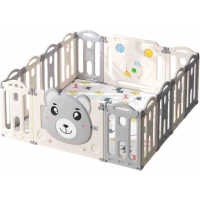 EMP Dětská ohrádka plastový plot 148 x 148 cm šedá – Zboží Dáma