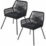 Juskys Kovová křesla Kastos 2 ks černá – Zbozi.Blesk.cz