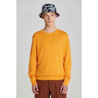 Gant Cotton Linen C-neck žlutá – Zboží Mobilmania