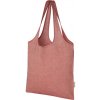 Nákupní taška a košík Trendy nákupní taška z recyklované bavlny s gramáží 150 g/m² s obsahem 7 litrů Pheebs Vřesová červená