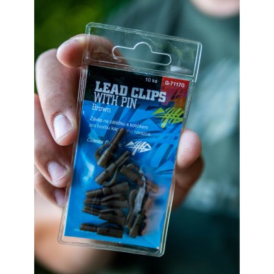 Giants Fishing Závěs na Boční Olovo Lead Clip with Pin Brown 10 ks – Zboží Dáma