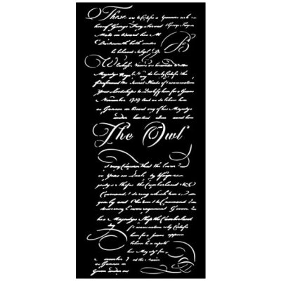 Stamperia Plastová šablona 12x25cm ozdobný text – Hledejceny.cz