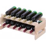 Mamutex Sada 2 dřevěných polic na víno 230x648x280 mm 6 lahví na polici, borovice – Zboží Dáma