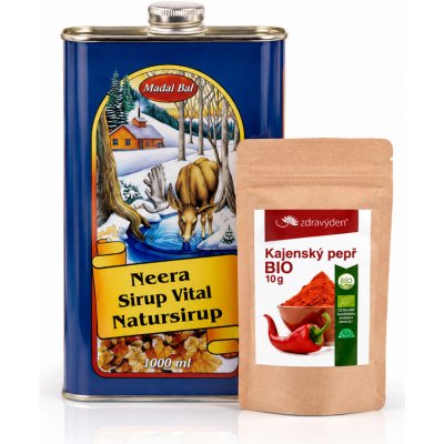 Puris Neera Detox kúra 3denní 500 ml sirup Neera + BIO kayenský pepř – Hledejceny.cz
