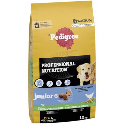 Pedigree Junior Professional Nutrition s drůbežím masem a zeleninou pro velká a střední štěňata 12 kg – Hledejceny.cz