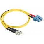 CTnet Optický patch, ST-SC 9/125 OS2, 1m, CTNET-ST-SC-9/125-OS2, žlutý – Zboží Živě