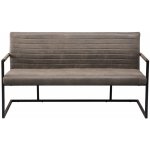 Interior DE Stolová lavice IMPERIAL 160 cm vintage taupe mikrovlákno LVC42275 – Zboží Dáma