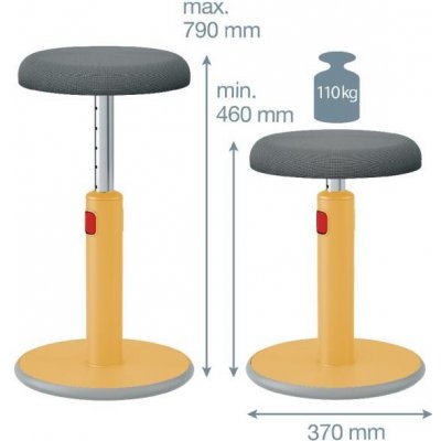 Leitz ergonomická balanční židle ERGO Cosy Stool sametově šedá