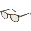 Tom Ford FT5891-B Brýle včetně čoček Celoobrubové Kulatý Acetát-rámy havanna