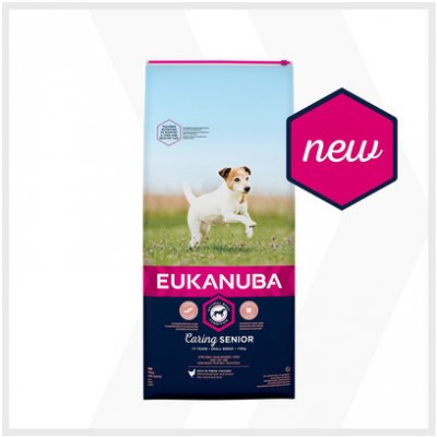 Eukanuba Caring Senior Small Breed bohatá na čerstvé kuřecí 15 kg – Hledejceny.cz