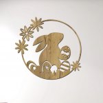 dřevo života Nástěnná dekorace Velikonoční zajíček v kruhu Dub zlatý, Ø 30 cm – Hledejceny.cz