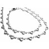 Steel Jewelry set řetízek a náramek srdičkový z chirurgické oceli SET090471