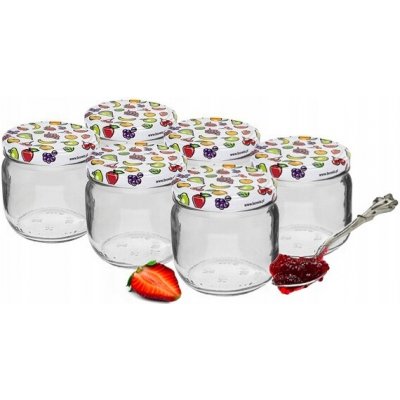 Browin Zavařovací sklenice Twist-off s barevným víčkem Ø 82/6 6ks x 370ml – Hledejceny.cz
