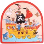 Bigjigs vkládací puzzle Pirátská loď – Zboží Mobilmania