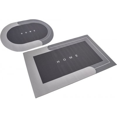 HomeLife AP5218 ovál 40 x 60 cm šedá + 50 x 80 cm obdelník šedá AP5221 Set 2 ks – Zboží Dáma