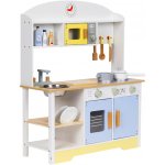 ECOTOYS Dětská dřevěná kuchyňka s 12 doplňky TL103013 – Hledejceny.cz