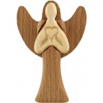 AMADEA Dřevěný anděl masivní dřevo výška 10 cm – Zboží Mobilmania