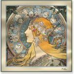 šátek Alfons Mucha Zodiak, 70 × 70 cm – Zbozi.Blesk.cz