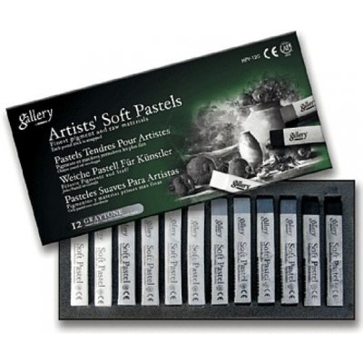 Mungyo suché pastely Gallery sada 12 odstínů šedé tóny – Zboží Mobilmania