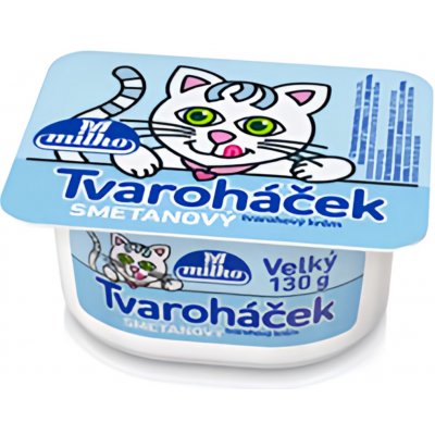Milko Tvaroháček Tvarohový krém smetanový velký 130 g – Zboží Mobilmania