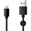 FIXED Datový a nabíjecí kabel s konektory USB/micro USB, 1m, černý