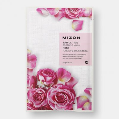 Mizon plátýnková 3D maska s výtažkem z růže pro suchou pleť Joyful Time Essence Mask Rose 23 g