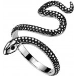 Šperky Eshop prsten z nerezové oceli motiv hada stříbrná s patinou T15.12 – Zboží Mobilmania