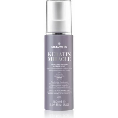 Medavita Keratin Miracle Smoothing Thermo Defence Spray termoochranný sprej pro úpravu žehličkou a kulmou na vlasy 150 ml – Hledejceny.cz