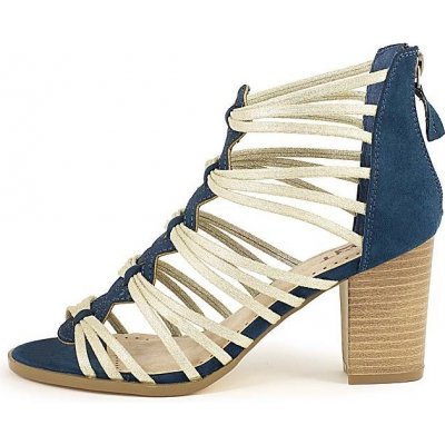 Next dámské sandály Nádherné sandály v modro stříbrné kombinaci blue/silver – Zboží Mobilmania