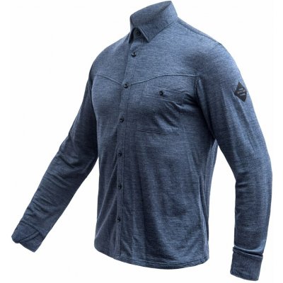 Sensor Merino Lite unisex košile dl.rukáv mottled blue – Zboží Mobilmania