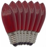 ElektroSkalka Žárovky LED 14V až 55V/0,3W E-10 Filament 7ks svíčky červené (1ks) – Hledejceny.cz