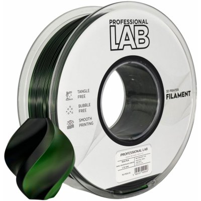 Professional Lab Prof. Lab Filament PLA SILK dvoubarevný černozelený 1,75mm 1 kg – Zboží Živě