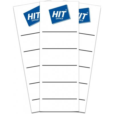 HIT OFFICE Hřbetní štítky, samolepicí, bílé 7,5 cm (10 ks) – Hledejceny.cz