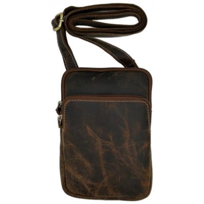 Kožená pánská taška na mobil přes rameno světle hnědá 826 – Hledejceny.cz