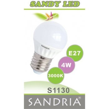 Sandy LED žárovka LED E27 B45 S1130 4W Teplá bílá