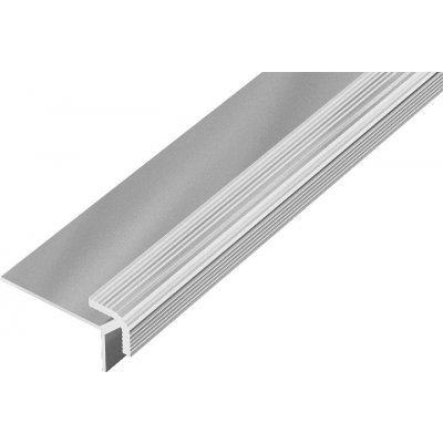 Acara schodová lišta AP46/1 hliník elox stříbro protiskluz 6 mm 2,7 m – Zbozi.Blesk.cz