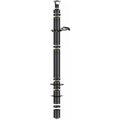 Bokra Svislý nerezový 4,4m 160mm IZOL 50 černý – Zboží Dáma