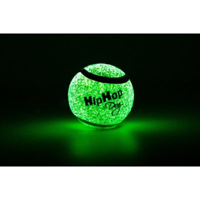 HipHop Dog Neonový pískací tenisový míček svítící ve tmě 6,5 cm – Zboží Mobilmania