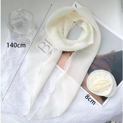 B-TOP dámský šifonový šátek s odepínací růží 3 varianty typ 1 – Hledejceny.cz