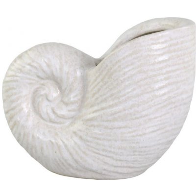 Krémová antik keramická dekorace váza mušle Shells - 17*10*14 cm - Chic Antique – Hledejceny.cz