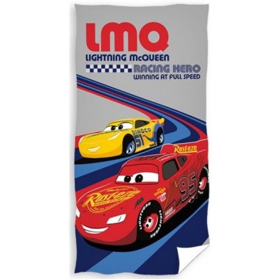 Jerry Fabrics dětská bavlněná osuška Auta - Cars Pixar Blesk McQueen 70 x 140 cm – Zboží Mobilmania