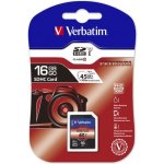 Verbatim SDHC 16 GB Class 10 43962 – Zbozi.Blesk.cz