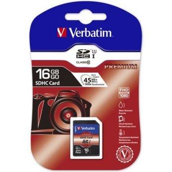 Verbatim SDHC 16 GB Class 10 43962