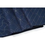 Látkový panel 108 x 60 cm na sashiko s osmi předtištěnými vzory, indigo modrý – Zboží Dáma