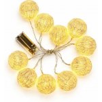 DECOLED LED světýlka na baterie 1,8 m koule teple bílá, 10 diod, čirý kabel IP20 interiér, 2× AA – Hledejceny.cz